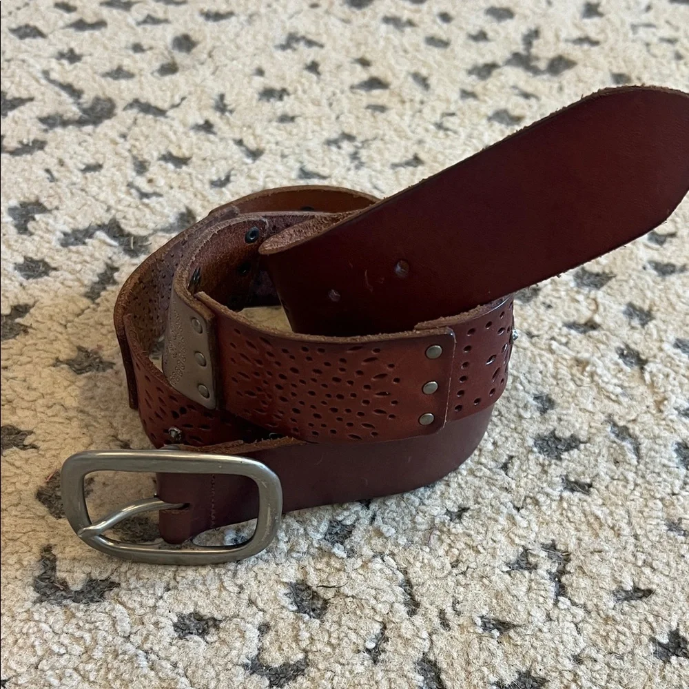 Ladies Brown Leather Belt